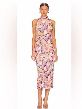 AFRM Poste Midi dress in Summer Butterfly